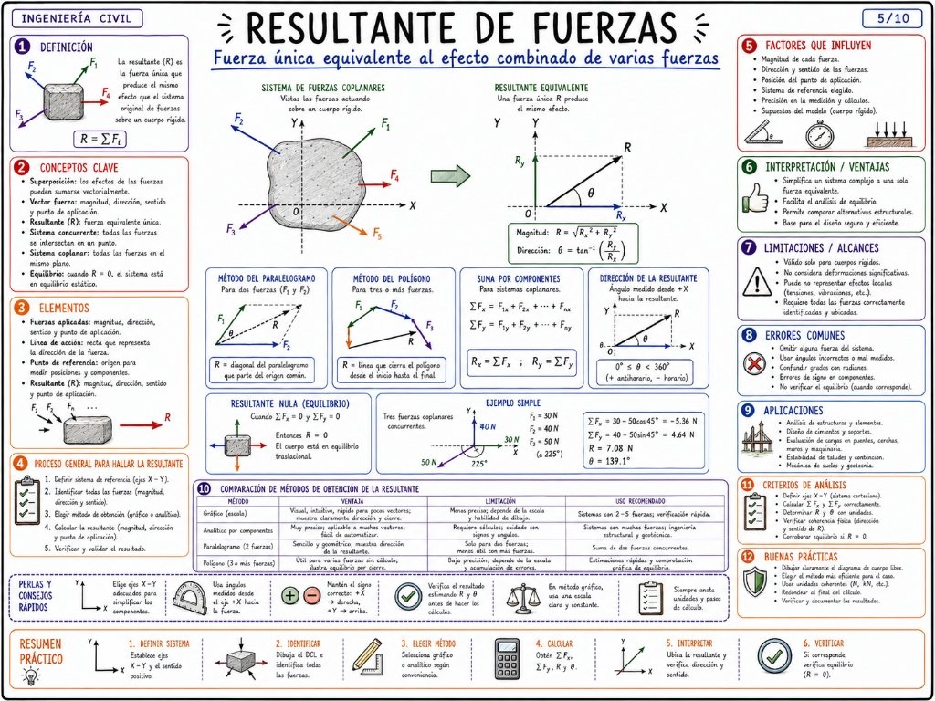 Resultante de Fuerzas (5/10)